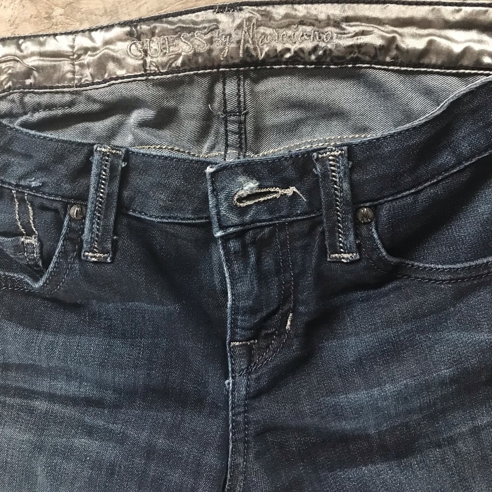 Guess by Marciano Women's Skinny Jeans in Dark Blue Wash